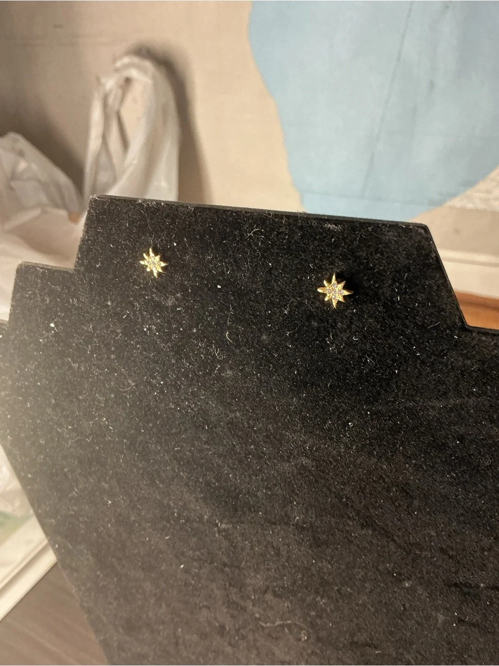 Plunder Gold Snowflake Star Mini Stud Earrings NWT